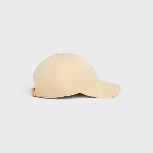 Celine TRIOMPHE BASEBALL CAP IN WASHED COTTON MACADAMIA